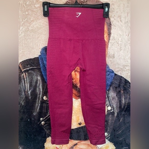 Gymshark Seamless Workout Leggings Magenta Size ? - Picture 2 of 3